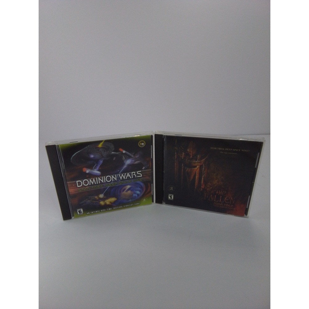 Star Trek Deep Space Nine PC Game Lot Dominion Wars & The Fallen Windows Used